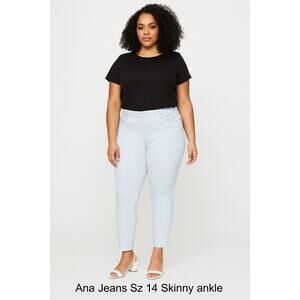 Ana Jeans Size 14 Skinny Ankle Light Blue Denim